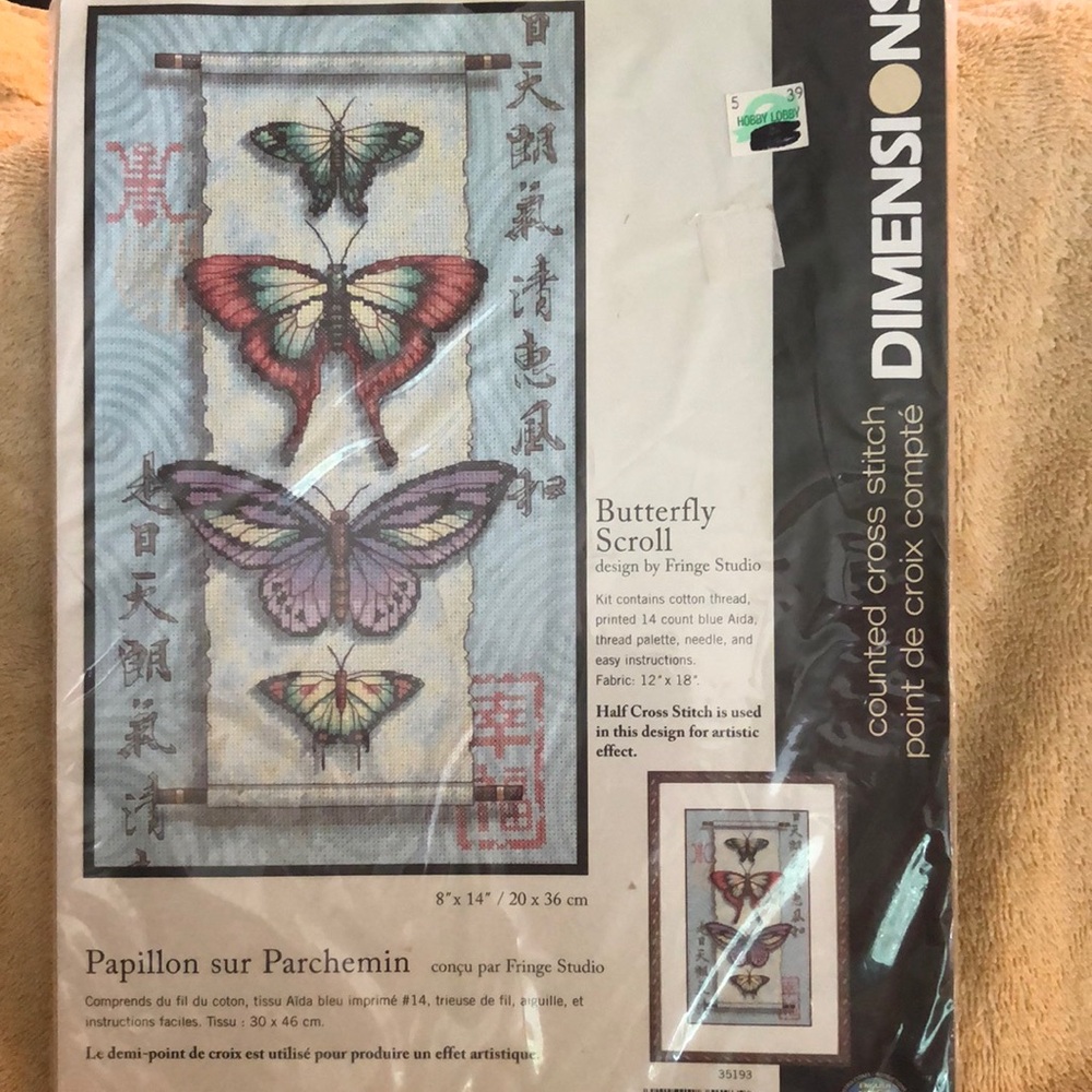 Dimensions Butterfly Scroll Counted Cross Stitch Kit 35193